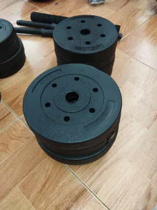 Gimnasio 30 kg Mancuernas y Barras