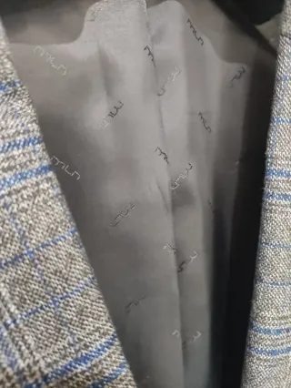 Chaqueta Milano Gris Cuadros