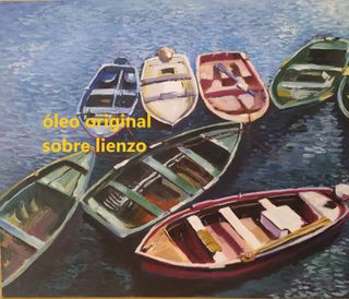 Cuadro Pintura al Óleo, Embarcadero