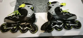 Patines infantiles Oxelo negros y lima Talla 32-25