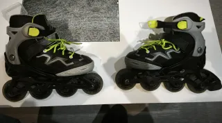 Patines infantiles Oxelo negros y lima Talla 32-25