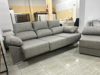 Sofá Imperial Gris Reclinable y Extensible