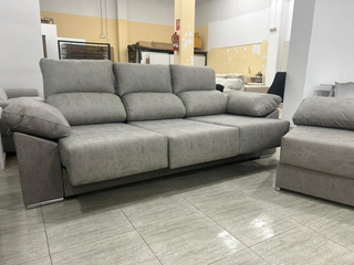 Sofá Imperial Gris Reclinable y Extensible