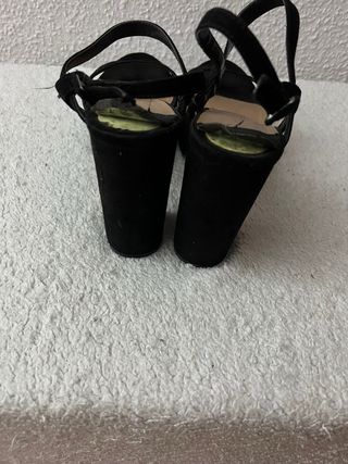Sandalias Stradivarius Tacón Plataforma Negras