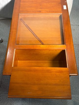 Mesa de centro madera y cristal