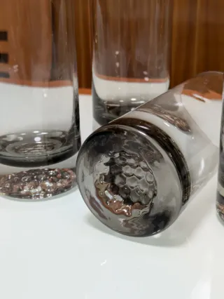 Juego de 4 vasos altos de cristal