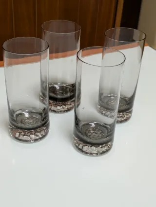 Juego de 4 vasos altos de cristal