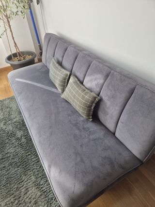 Sofá Cama Gris Terciopelo Julian Bowen Miro