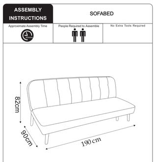 Sofá Cama Gris Terciopelo Julian Bowen Miro
