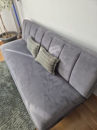 Sofá Cama Gris Terciopelo Julian Bowen Miro