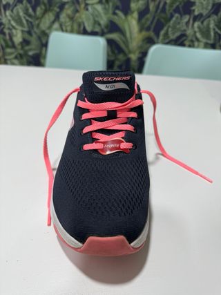 Zapatilla Deportiva Skechers Mujer Azul/Rosa