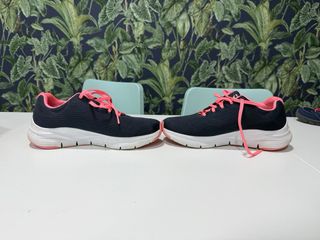 Zapatilla Deportiva Skechers Mujer Azul/Rosa