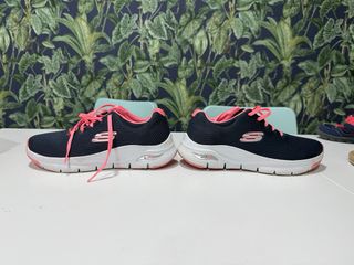 Zapatilla Deportiva Skechers Mujer Azul/Rosa