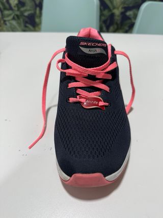 Zapatilla Deportiva Skechers Mujer Azul/Rosa