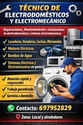 Técnico de electrodomésticos y electromecánico