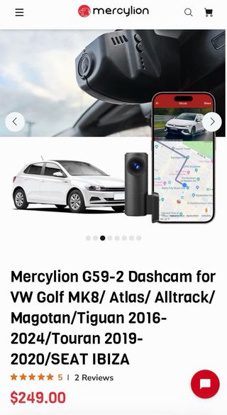 Dashcam OEM Mercylion 4K SEAT Ibiza Nueva