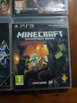 Lote e Juegos PS3: Uncharted, Minecraft, GTA V, Sk