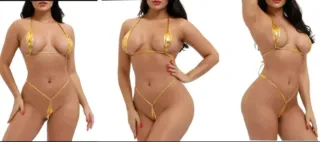 Microbikini Tanga Metálico Talla Única