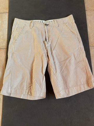 Jeans Guess a righe marrone e bianco