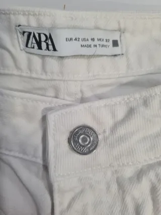 Vaqueros Zara Mon Blancos Talla 42
