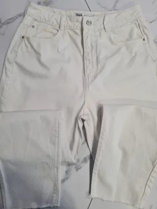 Vaqueros Zara Mon Blancos Talla 42