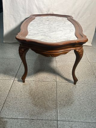 Mesa de centro madera y mármol