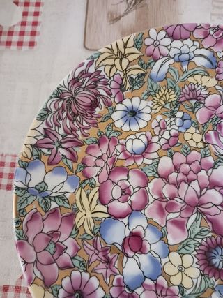 Gran plato porcelana vintage milflores nuevo