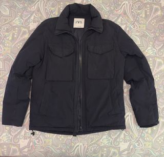 Chaqueta Zara Sintética Hombre azul marino