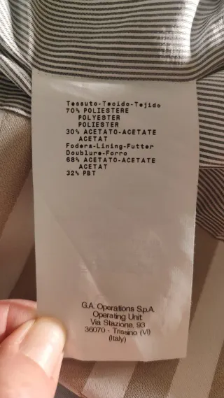 Americana Emporio Armani Rayas Beige/Blanco