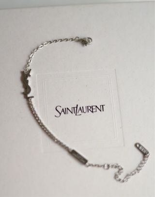 Pulsera Saint Laurent con circonitas plata