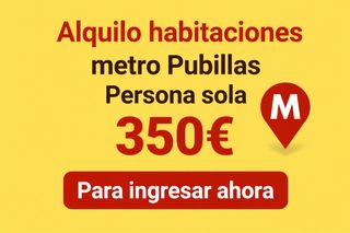 Alquilo habitación metro Pubillas