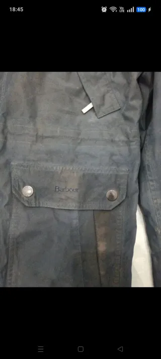 Giubbino Barbour blu navy