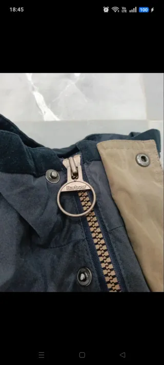 Giubbino Barbour blu navy