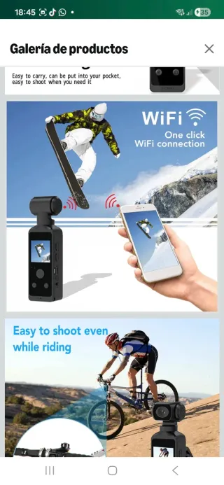 Cámara de Acción DJI 4K HD