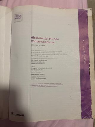 Historia del mundo contemporaneo 1 bachillerato