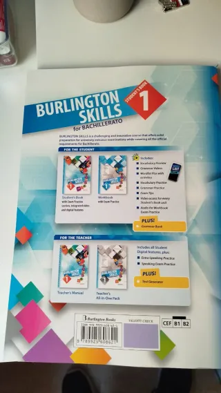 Libro inglés 1° bachiller burlington skills nuevo