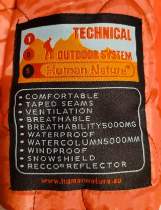 Chaqueta de nieve marrón y naranja Talla S