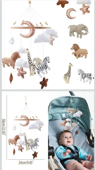 2 móviles para cuna y mecanismo