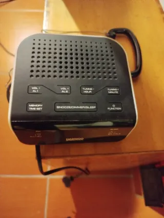 Radio Reloj Despertador SMMIMEEST Negro/Blanco