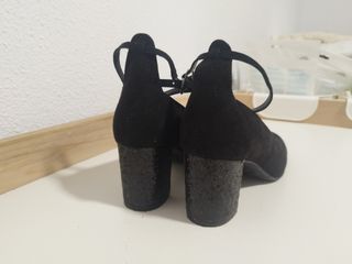 Zapatos de tacón fiesta negros T39