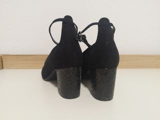 Zapatos de tacón fiesta negros T39