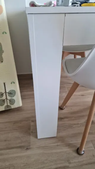 Mesa comedor extensible blanca