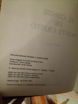 El conde de Monte Cristo. Alexandre Dumas