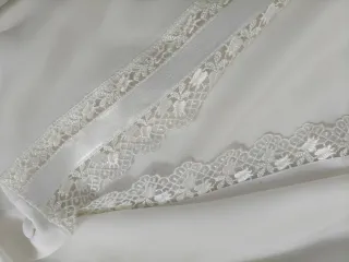 Conjunto bata y camisón largo blanco