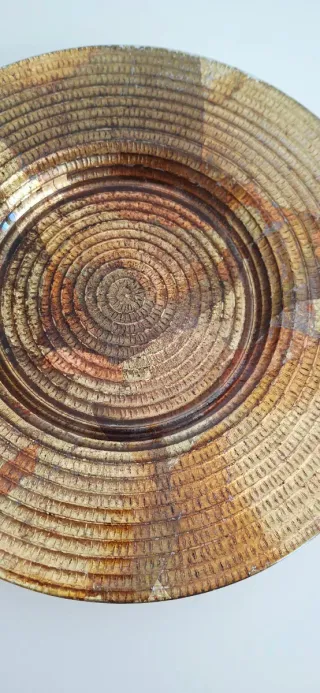 Piatto in vetro decorato