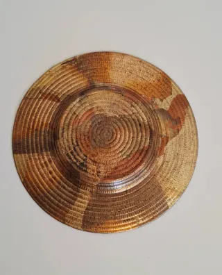 Piatto in vetro decorato