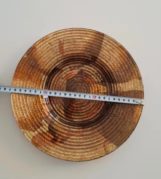 Piatto in vetro decorato