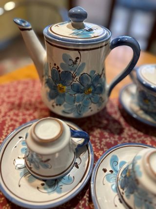 Servizio da caffè artigianale in ceramica