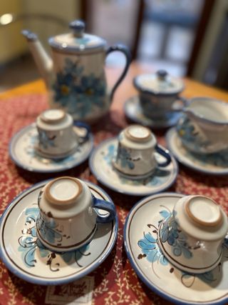 Servizio da caffè artigianale in ceramica