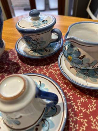 Servizio da caffè artigianale in ceramica